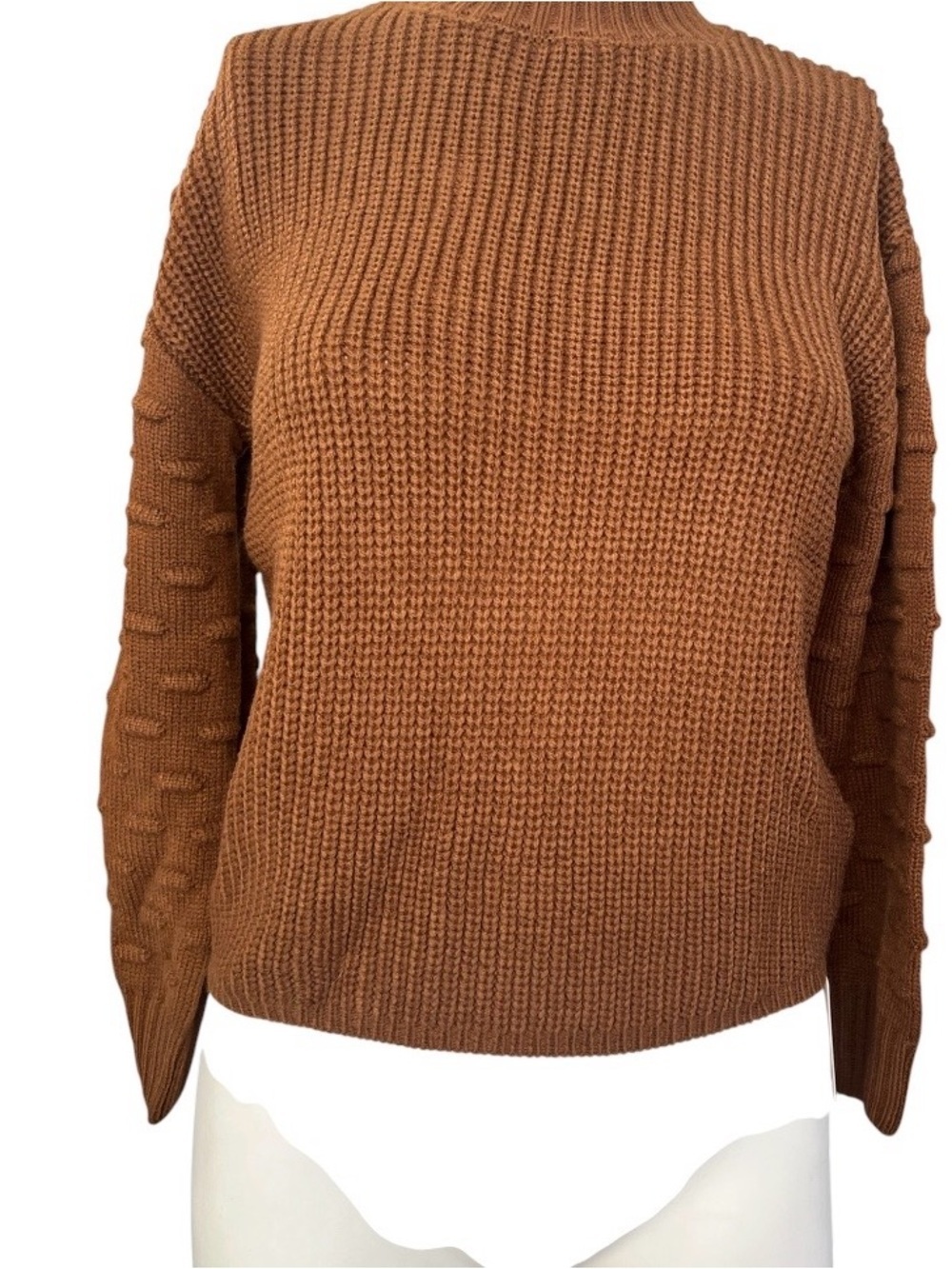 Classic Girl Chunky Knit Turtleneck Sweater - Camel US size 8-10 years - Picture 4 of 6